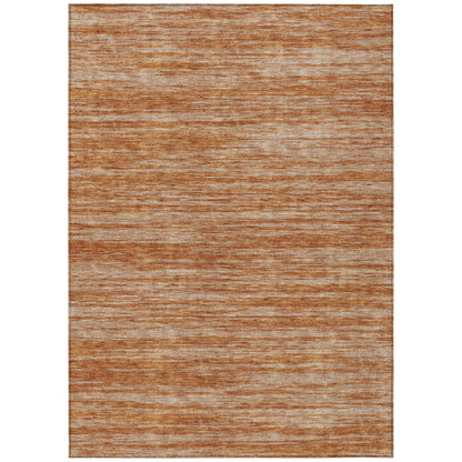 3' X 5' Copper And Rust Abstract Washable Indoor Outdoor Area Rug