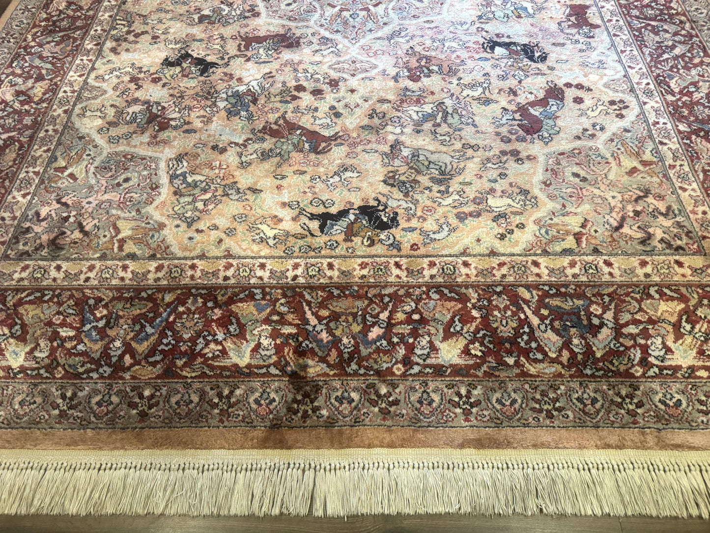 Karastan Rug 8.8 x 12 Persian Hunting Rug #723, Wool Area Rug