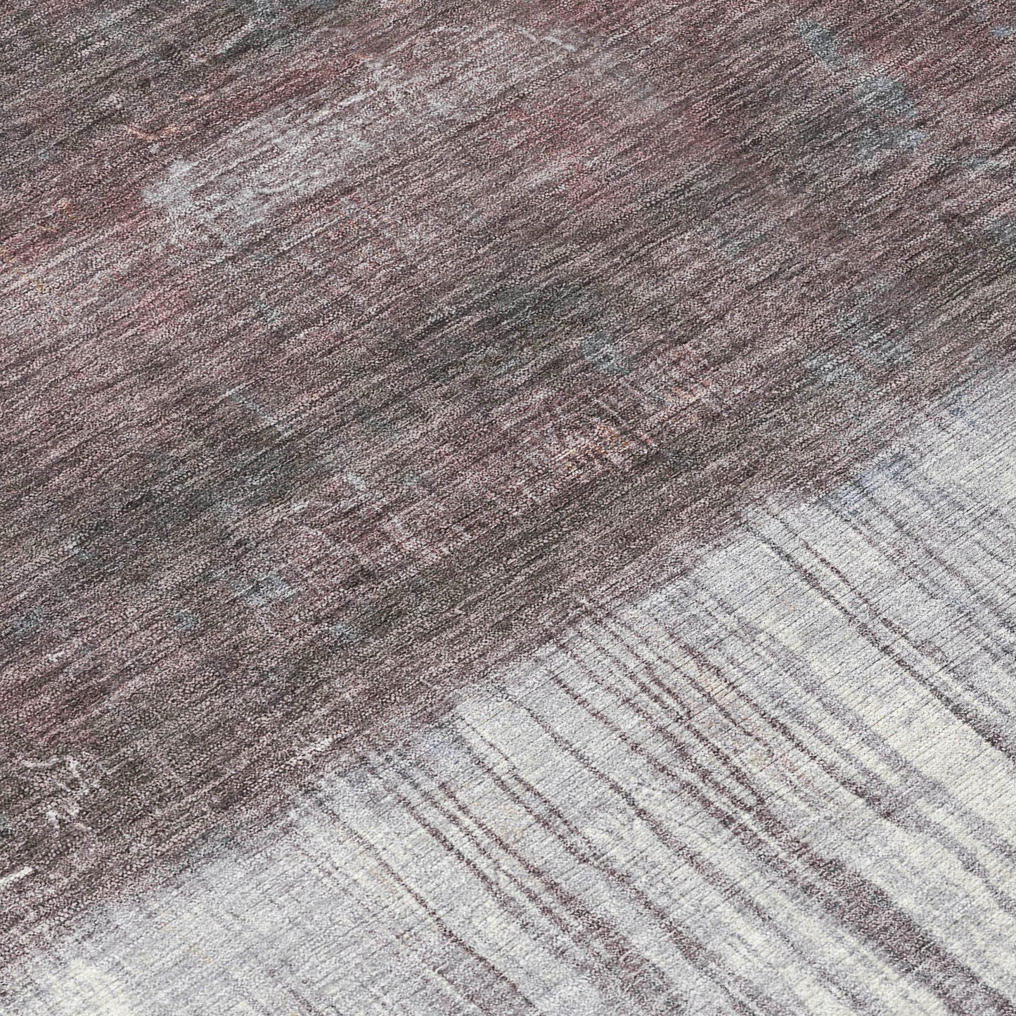 8' X 10' Rust And Ivory Abstract Washable Indoor Outdoor Area Rug