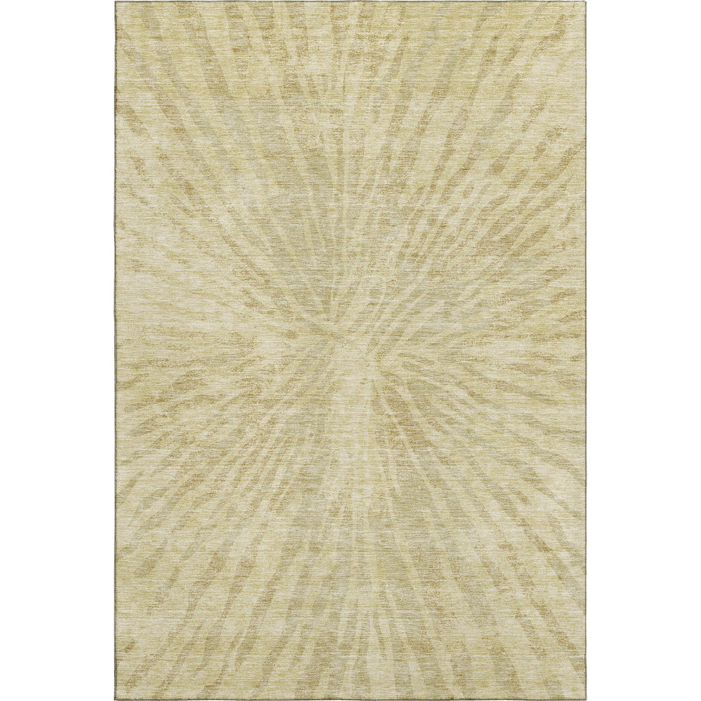 5' X 8' Wheat And Beige Zebra Print Washable Area Rug With UV Protection