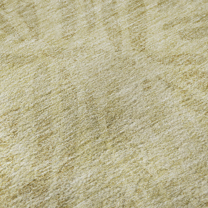 5' X 8' Wheat And Beige Zebra Print Washable Area Rug With UV Protection