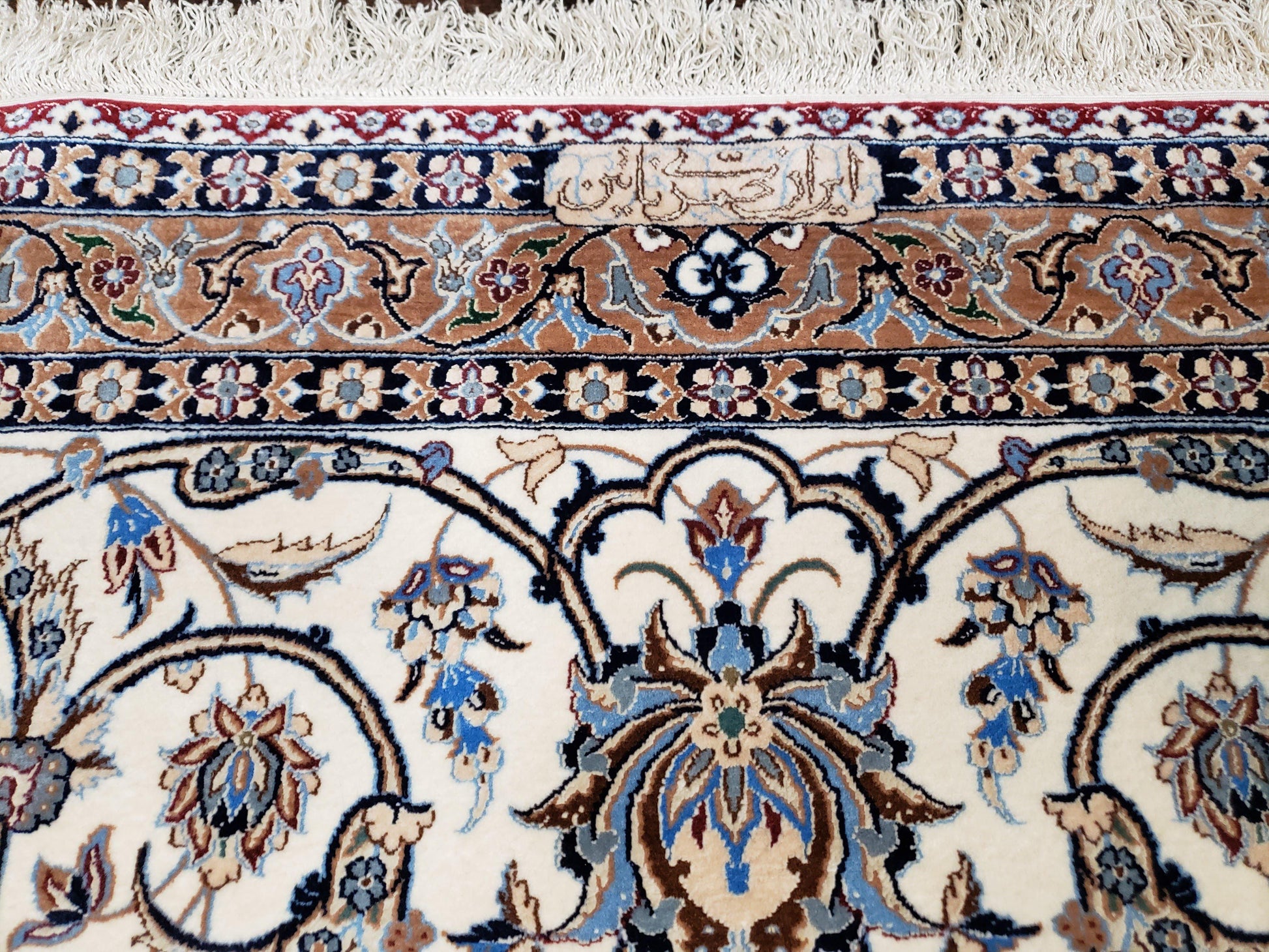 Persian Nain Rug 11x15 – Wool on Silk, Hand-Knotted, Signed Masterpiece-2