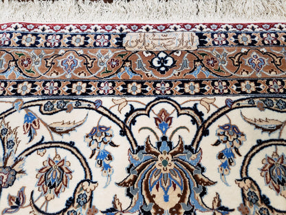 Persian Nain Rug 11x15 – Wool on Silk, Hand-Knotted, Signed Masterpiece-2