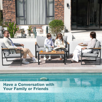 Durable Four Piece Outdoor Patio Furniture Set Upgrade