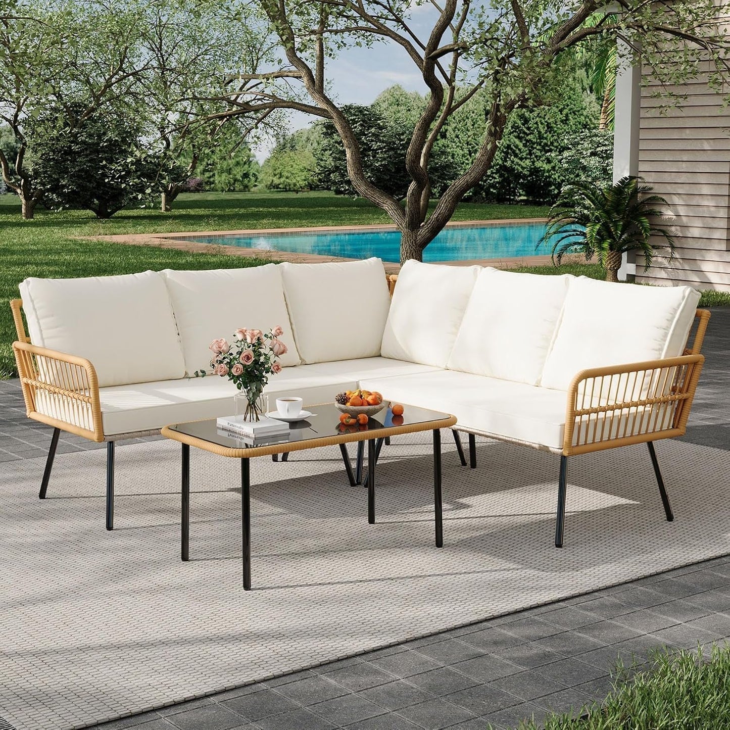 Comfortable Outdoor Sectional Patio Furniture Set for Relaxation