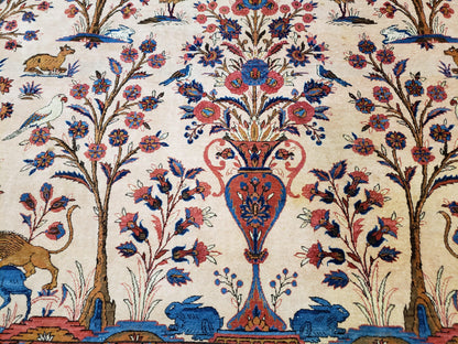 Antique Persian Kashan Tree of Life Rug 10x13-3