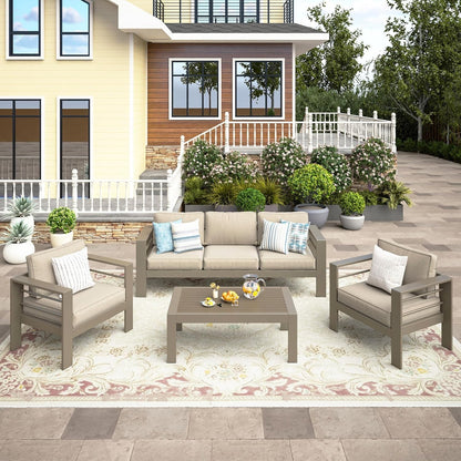 Outdoor Patio Furniture Set with Upgraded Cushions