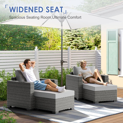 Comfortable Wicker Rattan Outdoor Patio Furniture Set