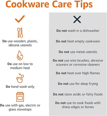 Basics Non Stick Kitchen Cookware 8-Piece Set, Non-Induction, Includes Pots and Pans, Black