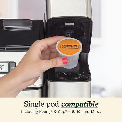 Cuisinart SS-GB1 Coffee Center Grind and Brew Plus, Built-in Coffee Grinder, Coffeemaker and Single-Serve Brewer with 6oz, 8oz and 10oz Serving Size, Black/Silver, 12-Cup Glass