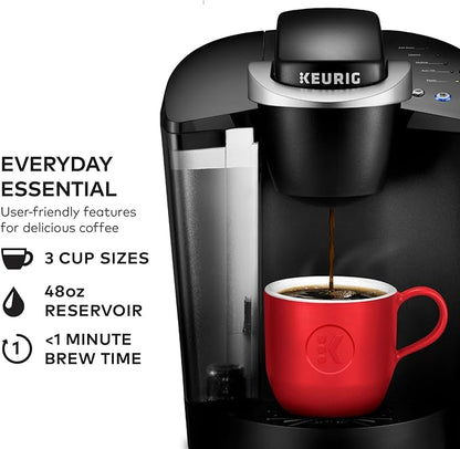 Keurig K-Classic Single Serve K-Cup Pod Coffee Maker, with 3 Brew Sizes, 48oz Removable Reservoir, Black
