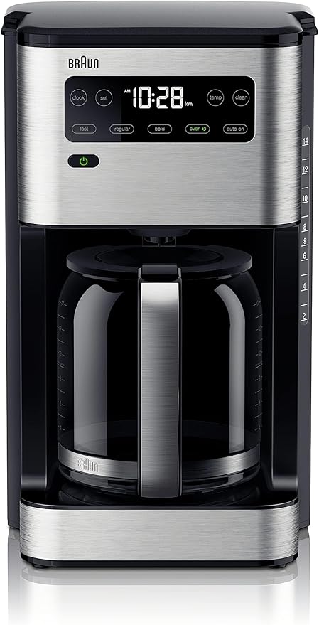 Braun Pure Flavor 14 Cup Drip Coffee Maker, 14 cup, Black, KF5650BK