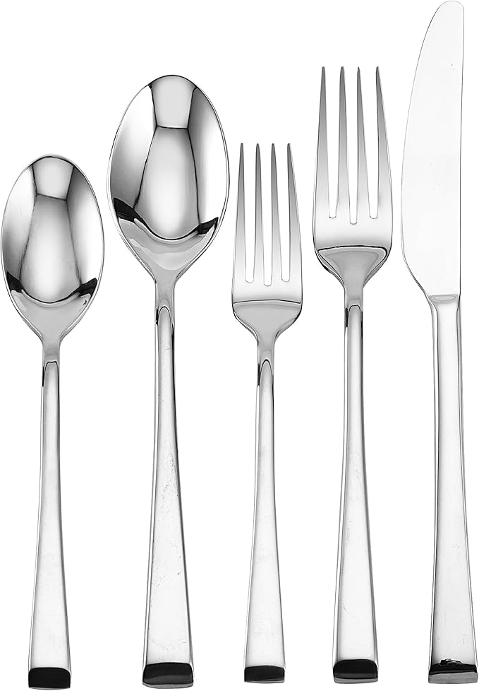 Mikasa, Rockford Flatware Service for 4, 20 Piece Set, 18/0 Stainless Steel Silverware Set