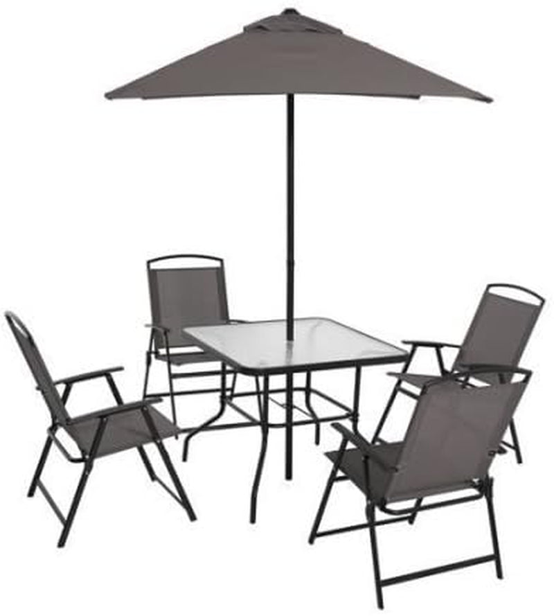 NEW Albany Lane 6-Piece Folding Dining Set, Multiple Colors (Grey)-1