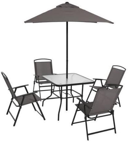 NEW Albany Lane 6-Piece Folding Dining Set, Multiple Colors (Grey)-1