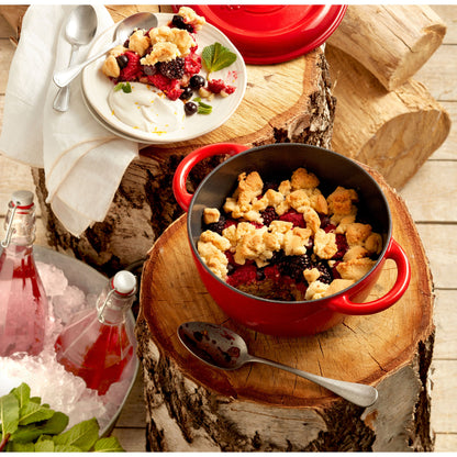 HENCKELS Cast Iron 5.2 L Cast Iron Round French Oven, Red