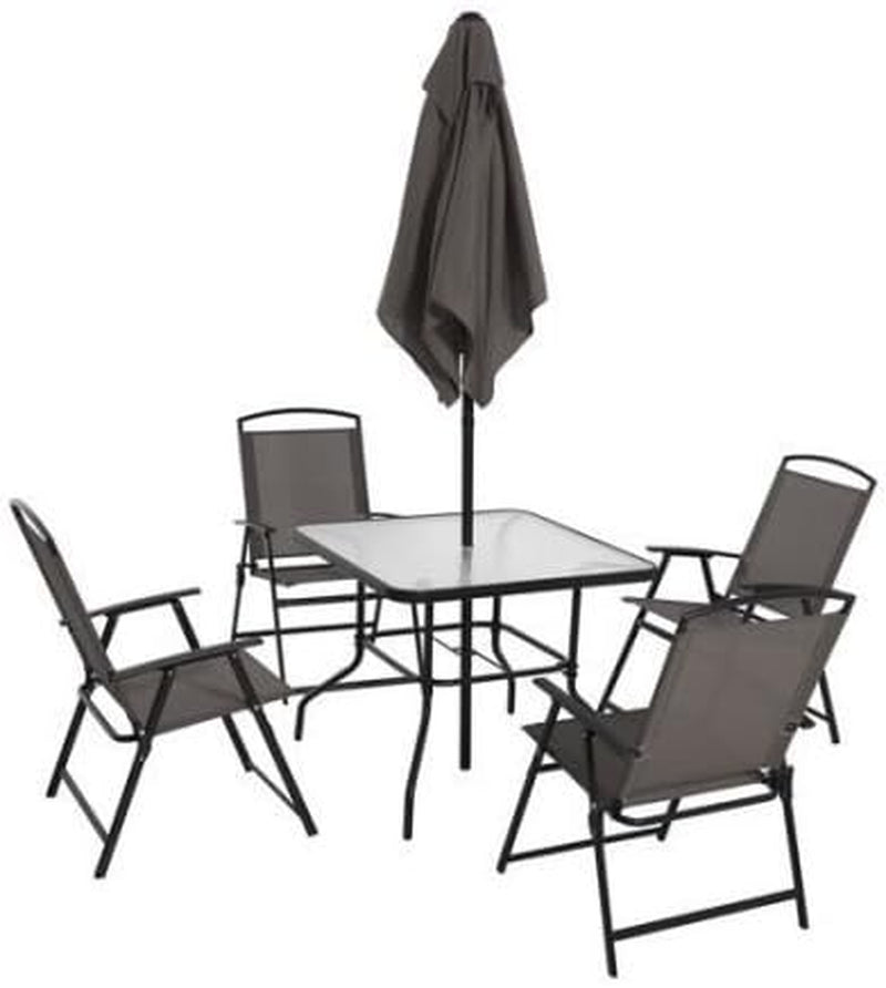 NEW Albany Lane 6-Piece Folding Dining Set, Multiple Colors (Grey)-2