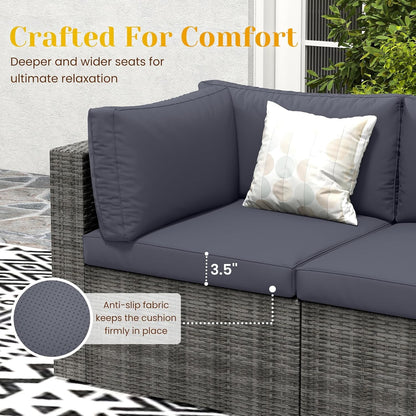 Seven Piece Outdoor Patio Furniture Set with Cushions