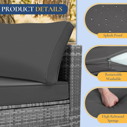 10 Piece Outdoor Patio Furniture Set with Swivel Chairs
