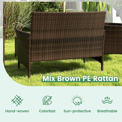 8-Piece Rattan Patio Furniture Set With Cushions-3