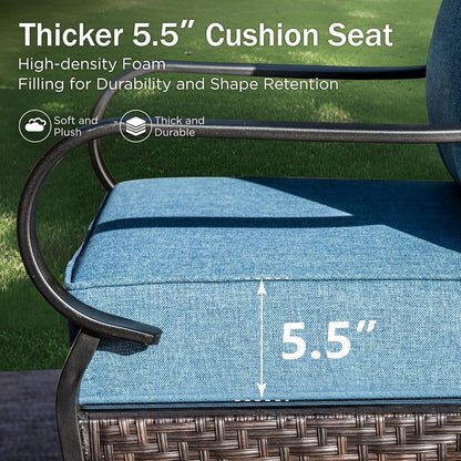Stylish Outdoor Patio Furniture Set with Thick Cushions