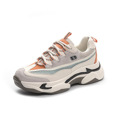 Autuspin Retro Flat Platform Sneakers Women Winter Autumn Cow Leather Breathable Cozy Casual Shoes Outdoor Trendy   Footwear