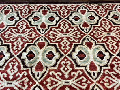 Portuguese Rug 9x12, Vintage Carpet, Handmade Wool Rug