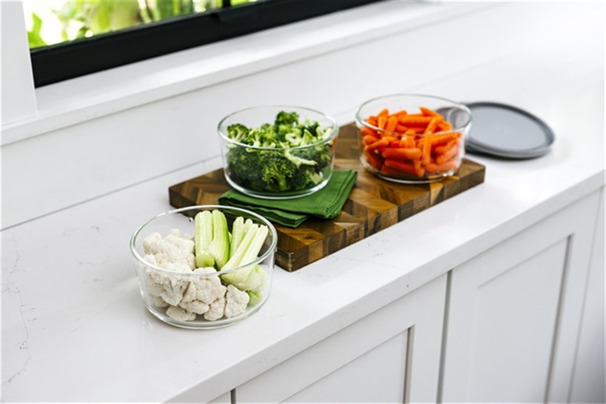 Glass Food Storage Containers - 12 Piece 4 Cup Set (6 Containers + 6 Lids) BPA-Free Lids-3