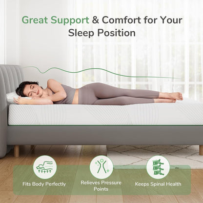 Cooling Memory Foam Queen Mattress for Back Pain Relief-2