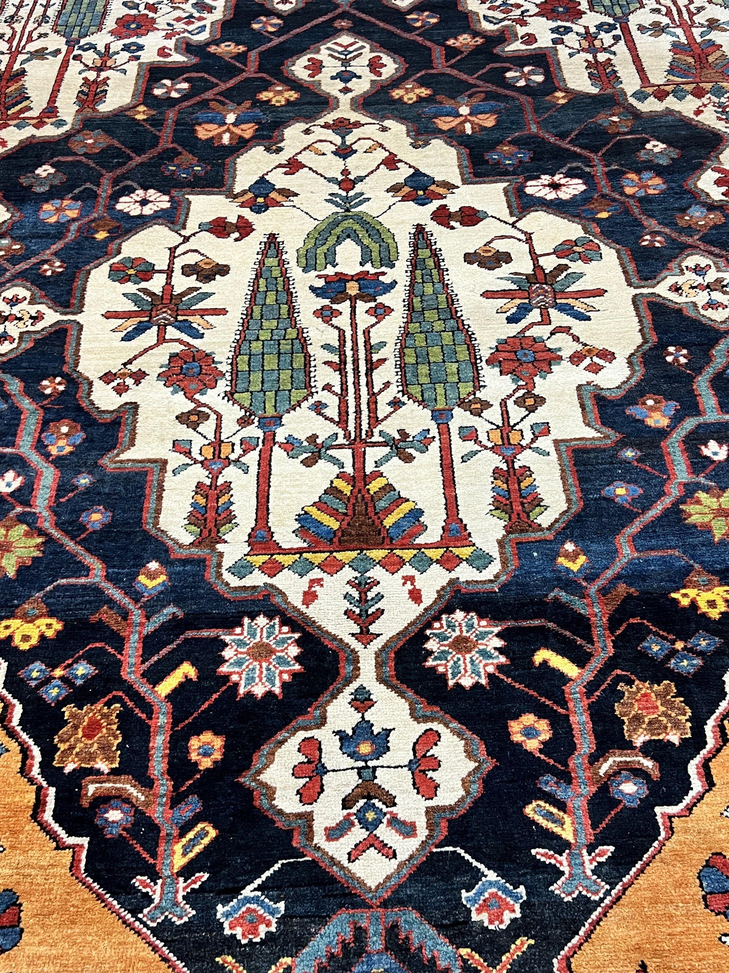 Antique Persian Bakhtiari Rug 14x19 – Rare Palace Size Carpet-3