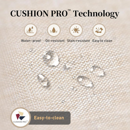 Patio Furniture Set Outdoor Furniture Brown Wicker Rattan Patio Conversation Sets with Cushion outside Sofa Set,7 Pieces with Rectangular Firepit Table,9 Seats,Beige-2