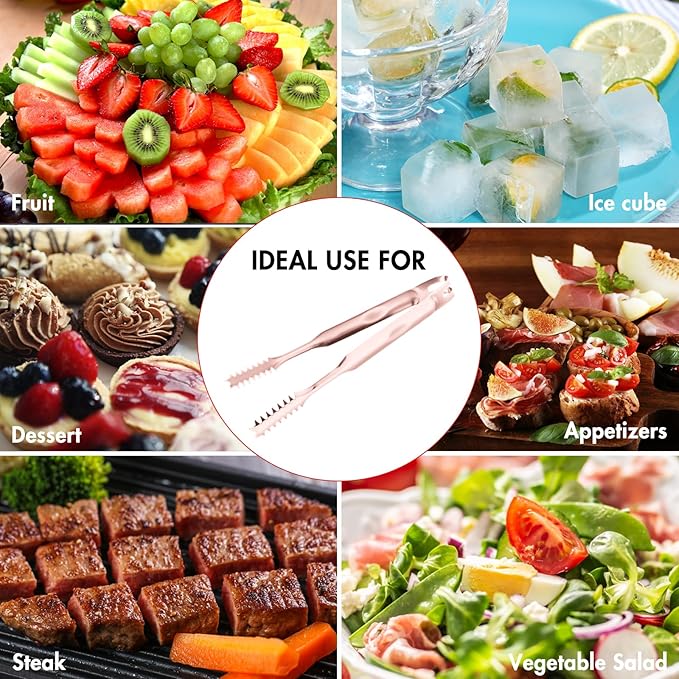 30 Pieces Rose Gold Silverware Sets Plus Serving Tong,Stainless Steel Flatware Set with Metal Straw for 4, DSNN Home Kitchen Utensil Cutlery Set,Include Forks Spoons and Knives Set