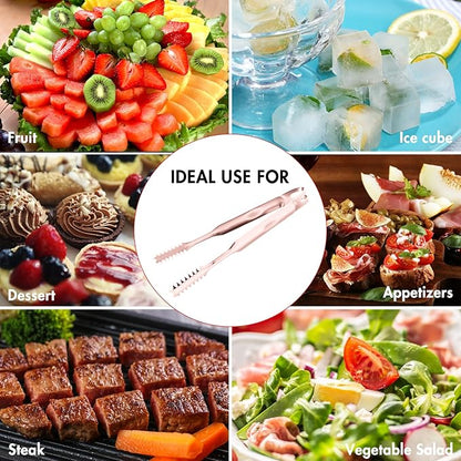 30 Pieces Rose Gold Silverware Sets Plus Serving Tong,Stainless Steel Flatware Set with Metal Straw for 4, DSNN Home Kitchen Utensil Cutlery Set,Include Forks Spoons and Knives Set