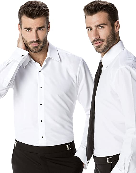 Luxe Microfiber® Men’s Fitted Dress Shirt, Tuxedo Shirt-4