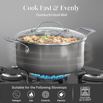 Gotham Steel 12 Pc Ceramic Pots and Pans Set Non Stick, Kitchen Cookware Sets, Pot and Pan Set, Ceramic Cookware Set, Non Toxic Cookware Set, Non Stick Pots and Pan Set, Oven Dishwasher Safe - Copper