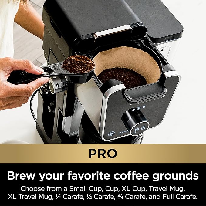Ninja Drip Coffee Maker With K Cup Combo, DualBrew Pro Specialty Coffee System, Coffee Machine Compatible with K-Cup Pods, 12 Cup Single Serve Coffee Makers with Paper Filter, CFP301