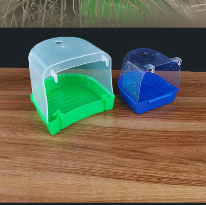 Indigo Tiger-Printed Bird Embroidery Appliance