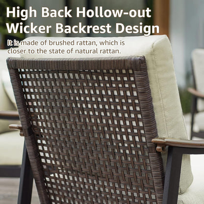 Modern 7 Piece Outdoor Patio Furniture Conversation Set