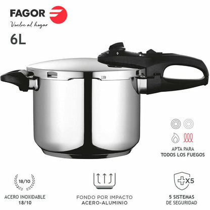 Pressure cooker Fagor DUO 6L RAPID Stainless steel 18/10 6 L