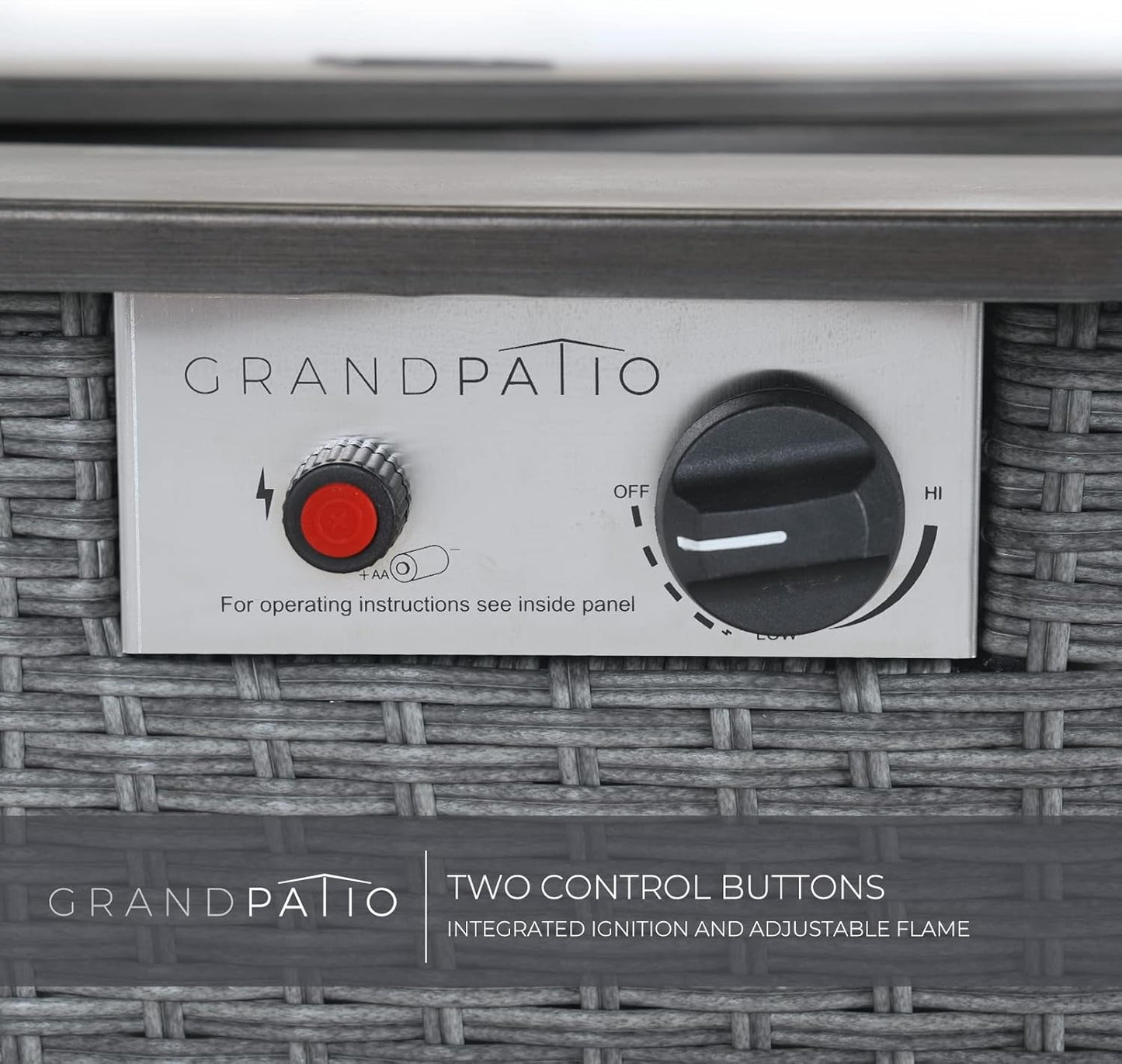 Modular Wicker Outdoor Furniture Set with Fire Pit