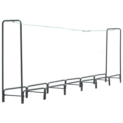 NNEVL Firewood Rack Anthracite 360x35x120 cm Steel