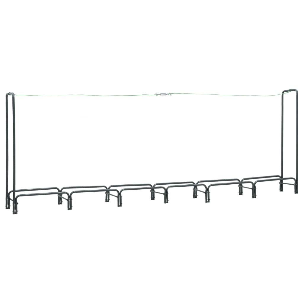 NNEVL Firewood Rack Anthracite 360x35x120 cm Steel