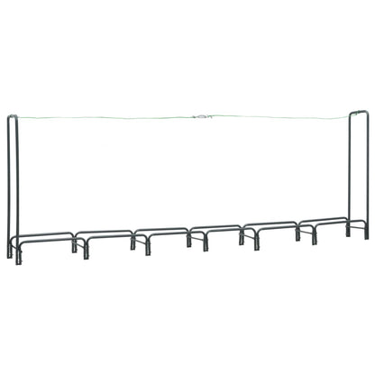 NNEVL Firewood Rack Anthracite 360x35x120 cm Steel