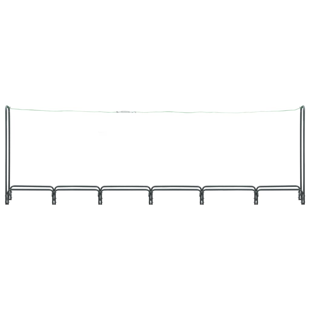 NNEVL Firewood Rack Anthracite 360x35x120 cm Steel