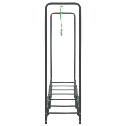 NNEVL Firewood Rack Anthracite 360x35x120 cm Steel