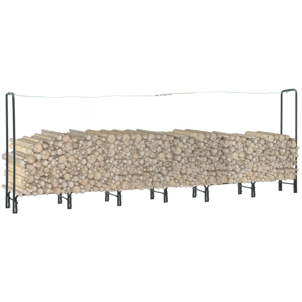 NNEVL Firewood Rack Anthracite 360x35x120 cm Steel