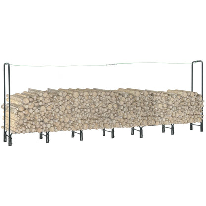 NNEVL Firewood Rack Anthracite 360x35x120 cm Steel