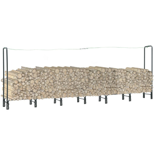 NNEVL Firewood Rack Anthracite 360x35x120 cm Steel