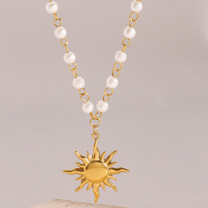 Stainless Steel Pearl Necklace High-grade Ins Fashion Jewelry