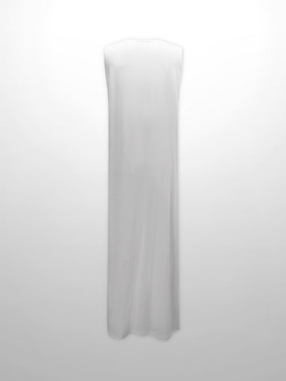 Basic T-Shirt Slip Dress-White